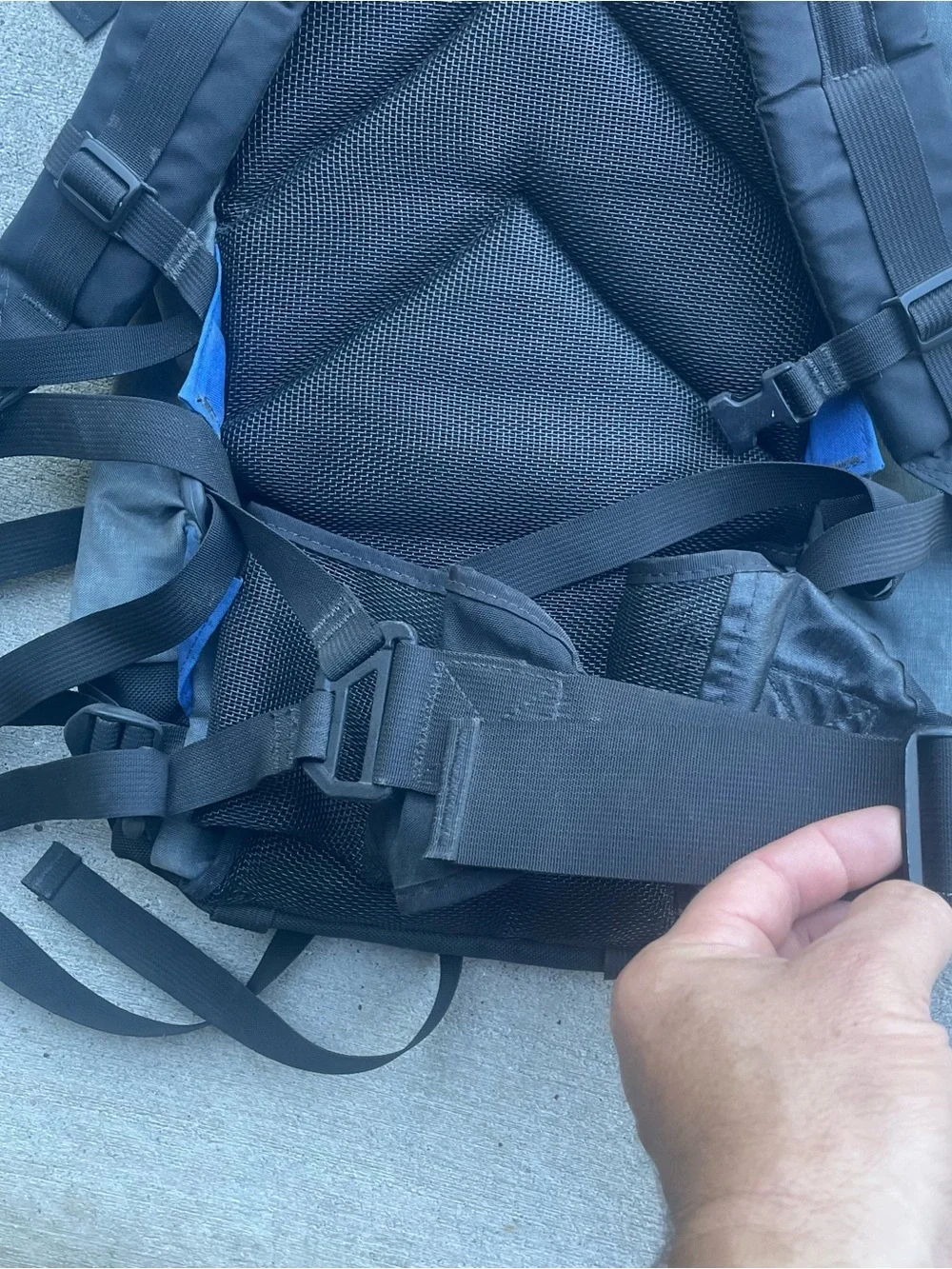 Vtg Jandd Mountaineering Hiking Backpack Day Pack Blue Gray USA Great Condition